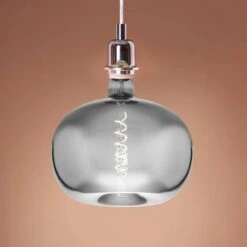 EGLO Ampoule LED E27 4 W Big Size Pomme, Fil, Chromée