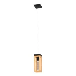 EGLO Nafferton Suspension En Bois, à Une Lampe
