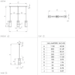 EGLO Nafferton Suspension En Bois, à Trois Lampes -Luminaire 10012363 2