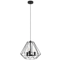 EGLO Tarle Suspension En Acier, Noire