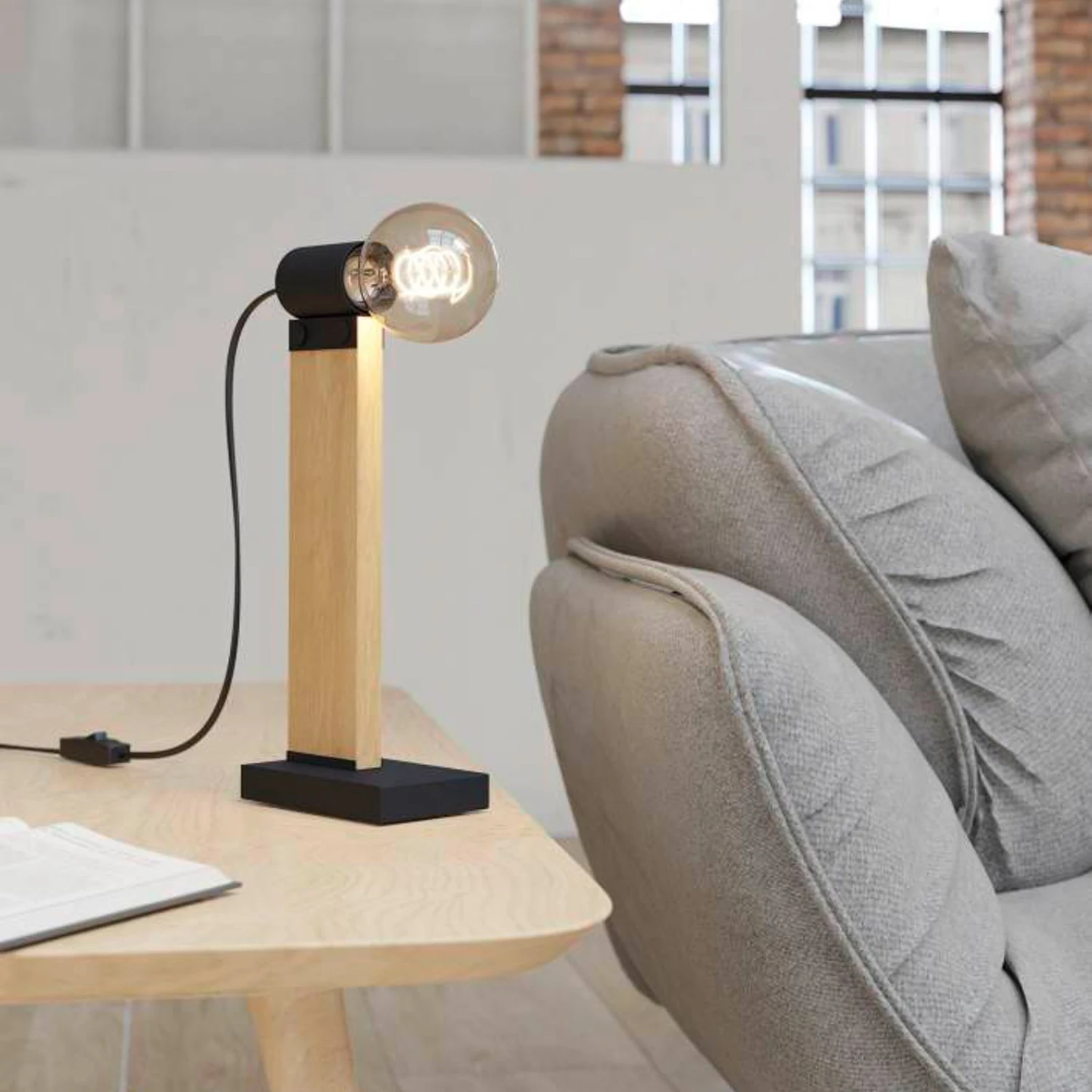 EGLO Bailrigg Lampe à Poser En Bois 5 EGLO Bailrigg Lampe à Poser En Bois – Image 3