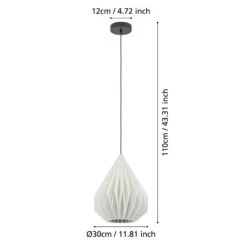 EGLO Minting Suspension En Papier, Ø 31 cm -Luminaire 10012475 2