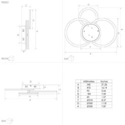 EGLO Connect Parrapos-Z Plafonnier LED, à 3 Lampes -Luminaire 10012602 3