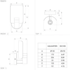 EGLO Hayes Applique, Noire/dorée -Luminaire 10012859 3