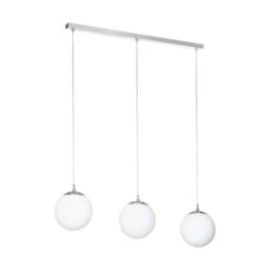 EGLO Rondo Suspension, à 3 Lampes, Nickel/blanche 9 EGLO Rondo Suspension, à 3 Lampes, Nickel/blanche -Luminaire 10012866 1