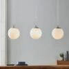 EGLO Rondo Suspension, à 3 Lampes, Nickel/blanche -Luminaire 10012866