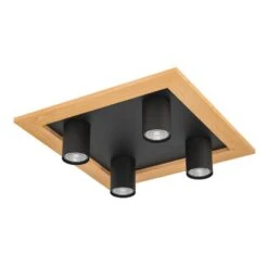 EGLO Valcasotto 1 Plafonnier LED Avec Quatre Spots