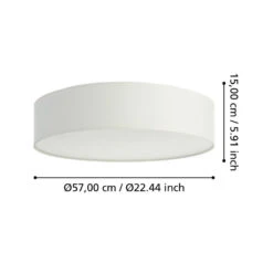 EGLO Connect Romao-Z Plafonnier LED, Ø57 cm, Blanc -Luminaire 10013129 2