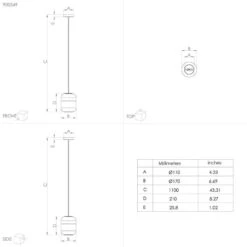 EGLO Maryvilla Suspension, Dorée/claire, 1 Lampe -Luminaire 10013166 3
