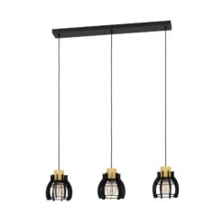 EGLO Suspension Stillington 1, à 3 Lampes, Barres -Luminaire 10015158 2