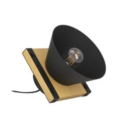 EGLO Lampe à Poser Maccles En Noir Avec Bois 10 EGLO Lampe à Poser Maccles En Noir Avec Bois -Luminaire 10015202 2