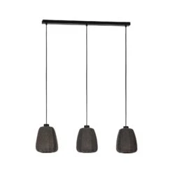 EGLO Suspension Barlaston, Abat-jour Tissu à 3 Lampes