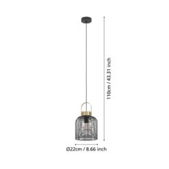 EGLO Suspension Roundham, Diamètre 22 cm -Luminaire 10015205 3