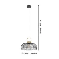 EGLO Suspension Roundham, Diamètre 45 cm -Luminaire 10015206 3