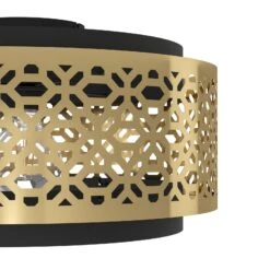 EGLO Plafonnier Sandbach En Noir Et Laiton 9 EGLO Plafonnier Sandbach En Noir Et Laiton -Luminaire 10015210 3