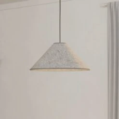 EGLO Suspension Alsager Avec Abat-jour Feutre Cône