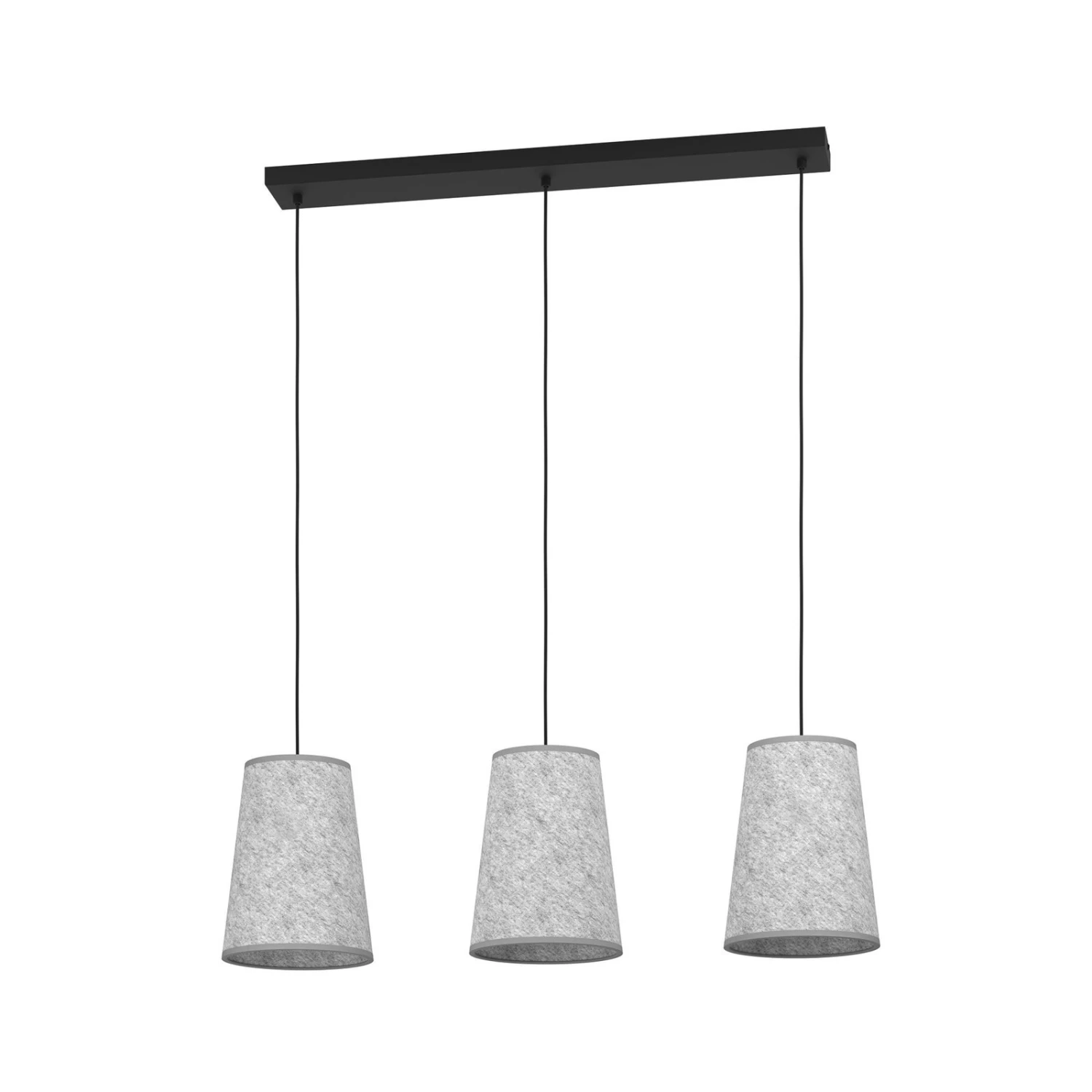 EGLO Suspension Alsager Avec Trois Abat-jour Feutre 4 EGLO Suspension Alsager Avec Trois Abat-jour Feutre – Image 2