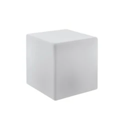 EGLO Lampe D’extérieur Bottona Cube E27 Blanc, 30x30 cm
