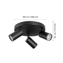 EGLO Connect Telimbela-Z Spot Plafond X3, Noir -Luminaire 10015249 3
