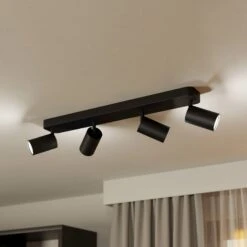 EGLO Connect Telimbela-Z Spot Plafond X4, Noir