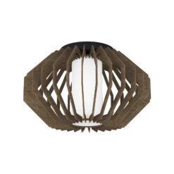 EGLO Plafonnier Rusticaria Avec Barres En Bois -Luminaire 10015254 2