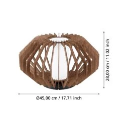 EGLO Plafonnier Rusticaria Avec Barres En Bois -Luminaire 10015254 3