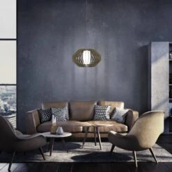 EGLO Suspension Rusticaria Avec Barres En Bois -Luminaire 10015255 6