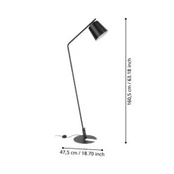 EGLO Lampe Sur Pied Oneda En Acier -Luminaire 10015257 2