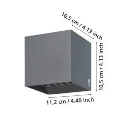 EGLO Applique LED Calpino 2, Noire -Luminaire 10015259 2