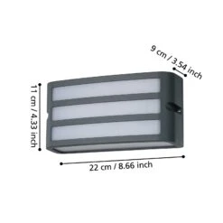 EGLO Applique D’extérieur Camarda Barres, Anthracite -Luminaire 10015288 3