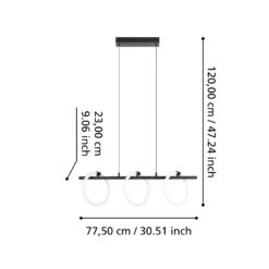 EGLO Suspension LED Caranacoa à 3 Lampes -Luminaire 10015305 3
