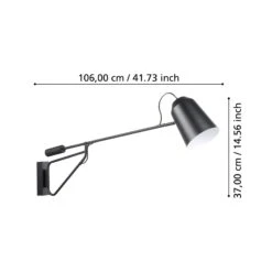 EGLO Applique Loreto 1 Avec Bras Long Et Prise -Luminaire 10015309 3