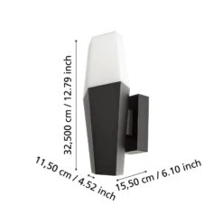 EGLO Applique D’extérieur Farindola En Noir/blanc -Luminaire 10015318 2