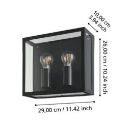 EGLO Applique D’extérieur Alamonte 1, 2 L. Up/up Carrée -Luminaire 10015327 3