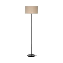 EGLO Lampe Sur Pied Feniglia Abat-jour En Lin Naturel