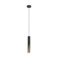 EGLO Suspension LED Barbotto En Noir/chêne, à 1 Lampe -Luminaire 10015363 2