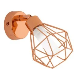 EGLO Applique LED Cuivrée Zapata Au Look De Cage -Luminaire 3000603 2
