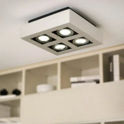 EGLO Plafonnier LED à 4 Lampes Loke -Luminaire 3031154 2