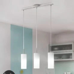 EGLO Suspension Troy, Nickel Mat/satinée, à 3 Lampes