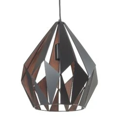 EGLO Suspension Carlton Noire-cuivrée Ø 31 cm -Luminaire 3031606 4