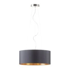 EGLO Lecio - Suspension Textile Noire-dorée -Luminaire 3031696 2