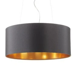 EGLO Lecio - Suspension Textile Noire-dorée -Luminaire 3031696 3