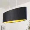 EGLO Suspension Textile Noire-dorée Lecio -Luminaire 3031697