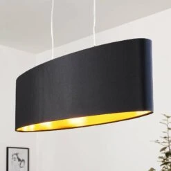 EGLO Suspension Textile Noire-dorée Lecio