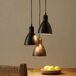 EGLO Suspension Priddy 1 à 3 Lampes, Cuivre Ancien -Luminaire 3031784 2