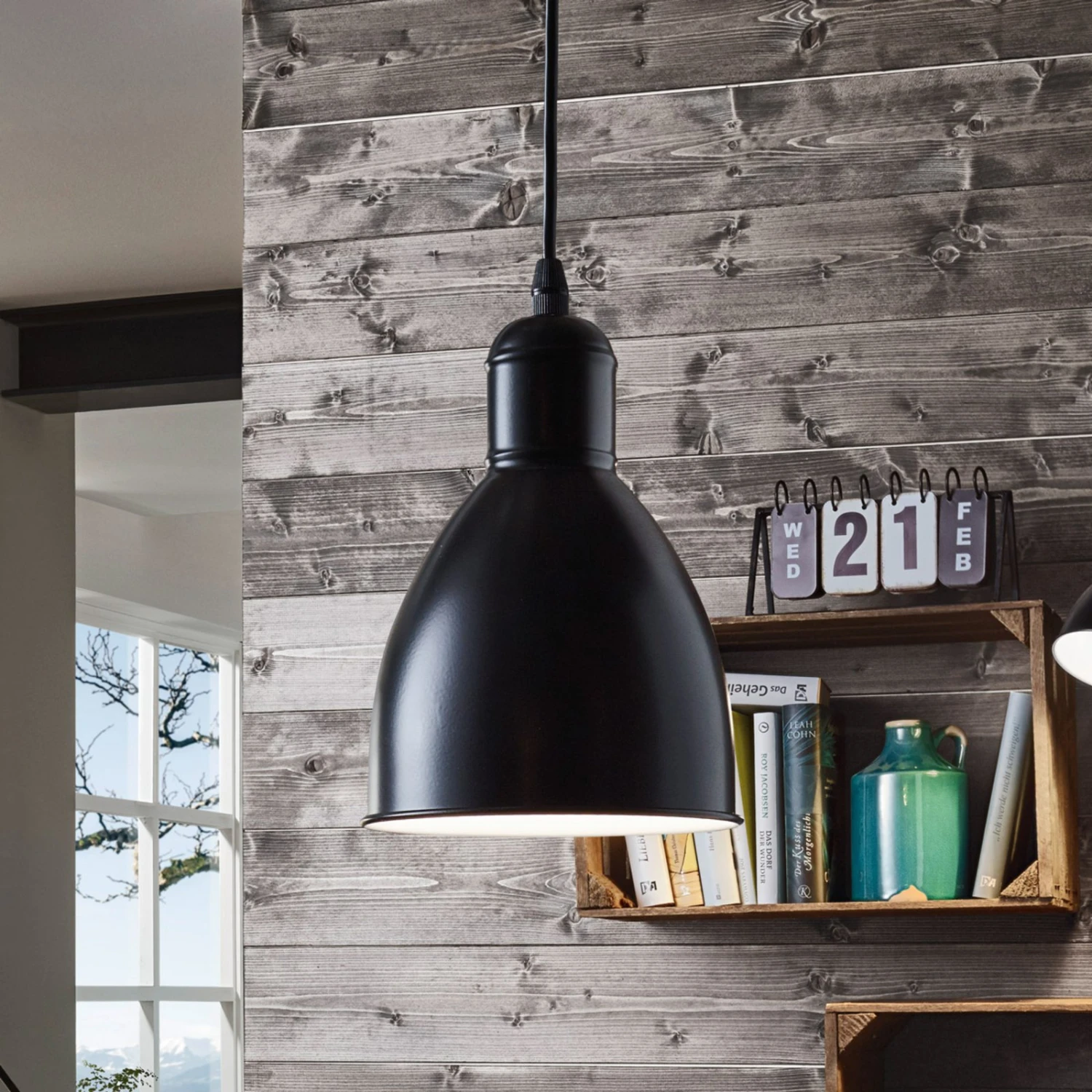 EGLO Suspension Priddy 1 à 1 Lampe, Noir 5 EGLO Suspension Priddy 1 à 1 Lampe, Noir – Image 3