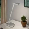 EGLO Lampe De Bureau LED Argentée Cajero à Variateur -Luminaire 3031834