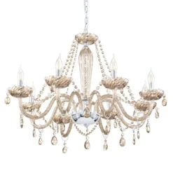 EGLO Lustre Cognac Basilano En Verre -Luminaire 3031837 1