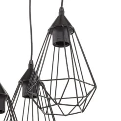 EGLO À 3 Lampes - Suspension Tarbes Noire Style Vintage -Luminaire 3031860 4