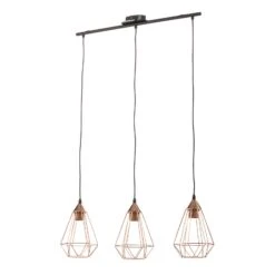 EGLO Suspension Vintage 3 Lampes, Finition Cuivre 13 EGLO Suspension Vintage 3 Lampes, Finition Cuivre -Luminaire 3031864 3